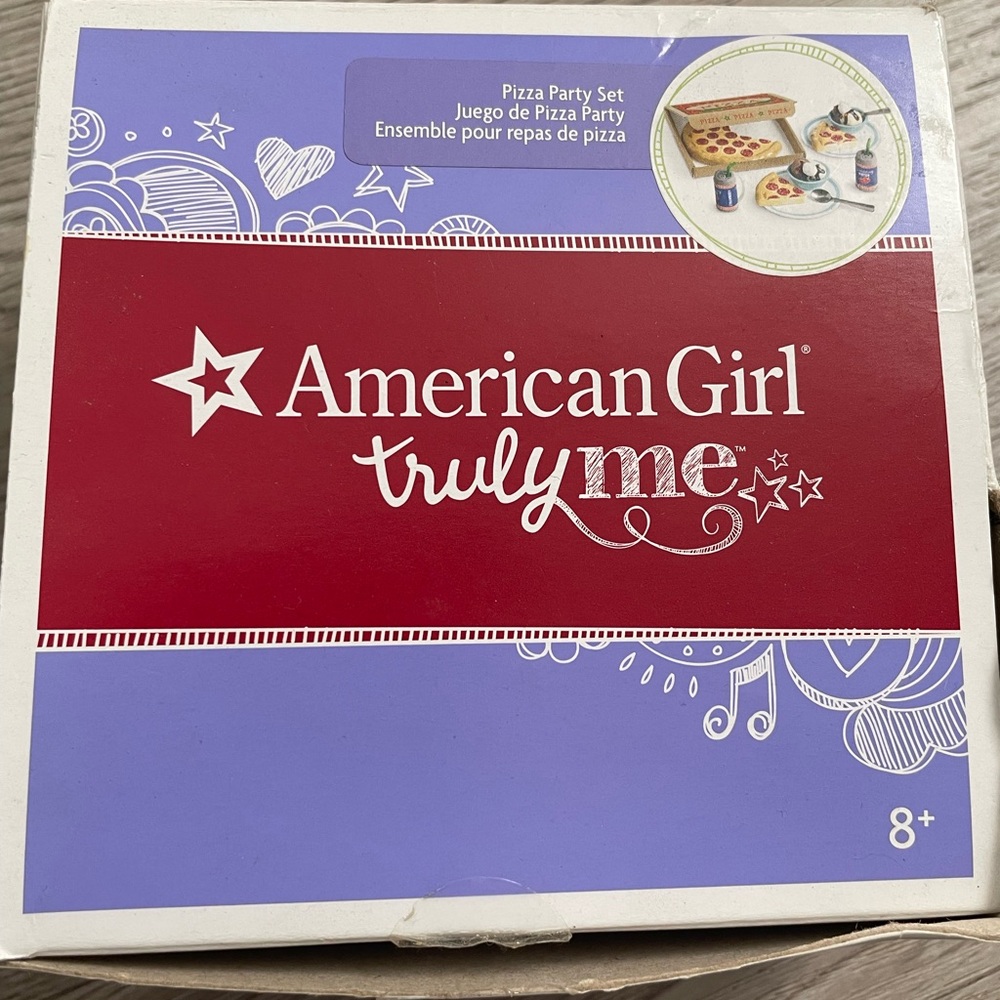 American Girl Truly Me Pizza Party Set - Red and Purple